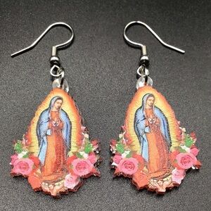 Our Lady of Guadalupe Virgin Mary Earrings
